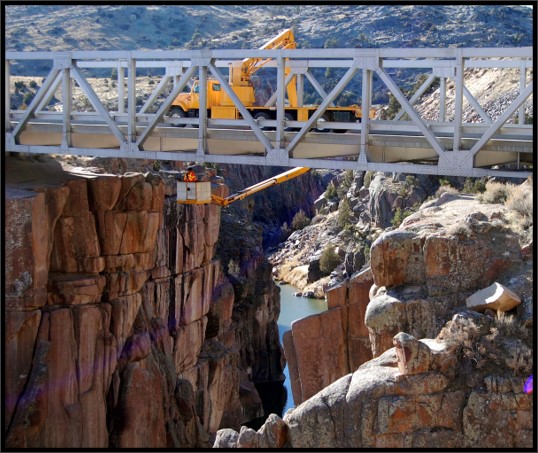 Truck on Canyon Bridge